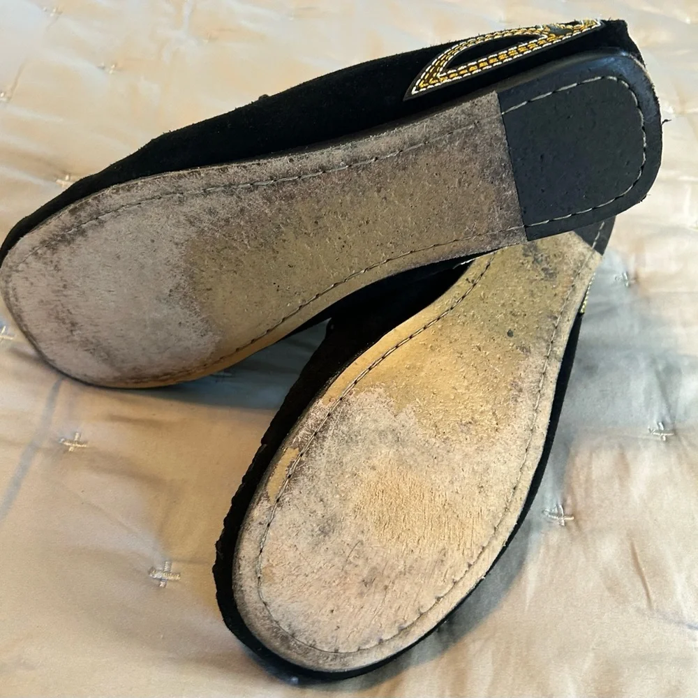 Isabel Marant Etoile Finha Leather and Velvet Embroidered Loafers - Picture 9 of 9